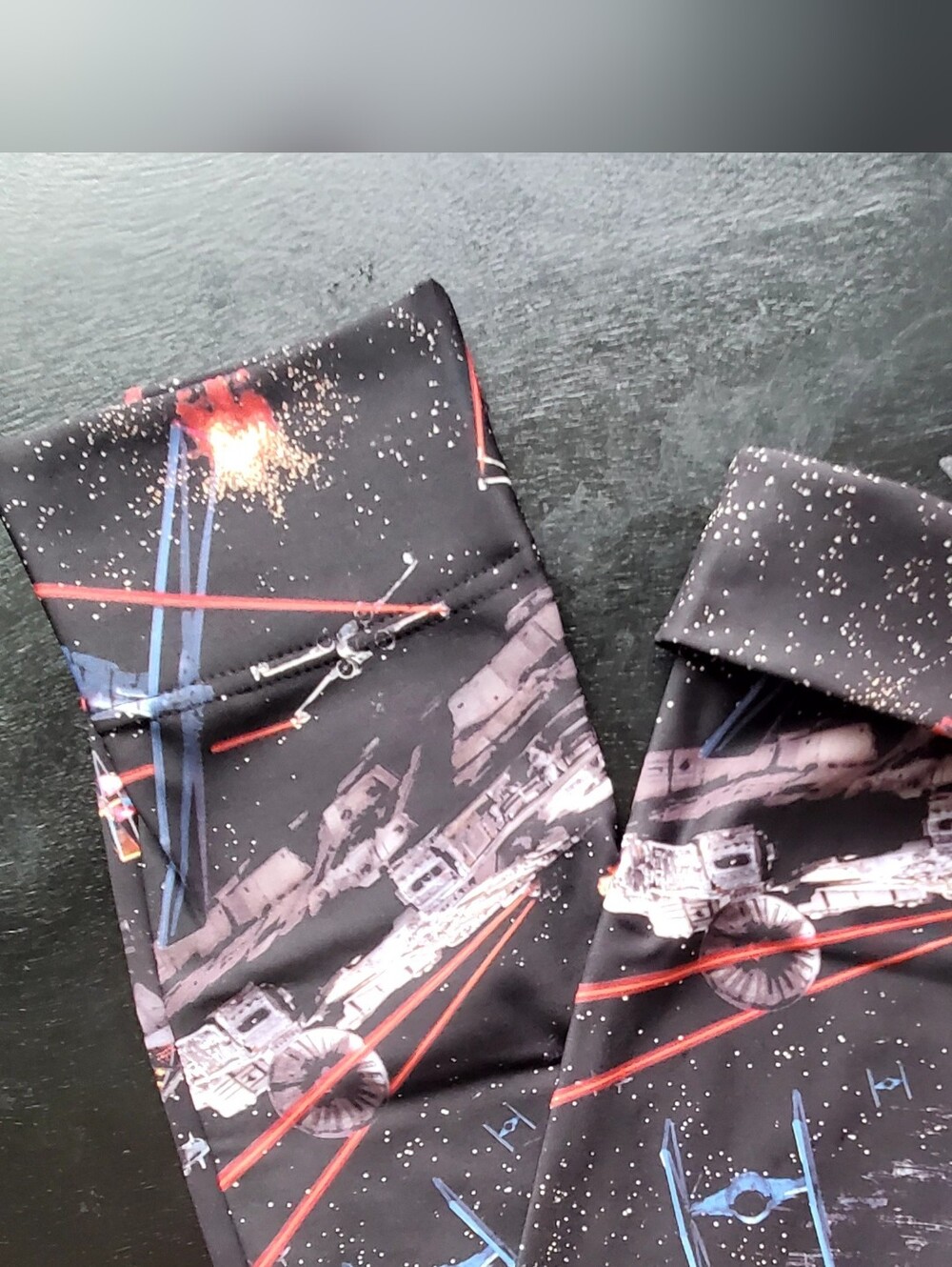 Blackmilk Clothing Star Wars Death Star Battle Cuffed Pants - Picture 5 of 7